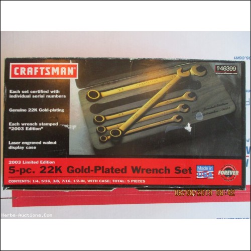 Craftman 24K Gold Plated Wrench Set